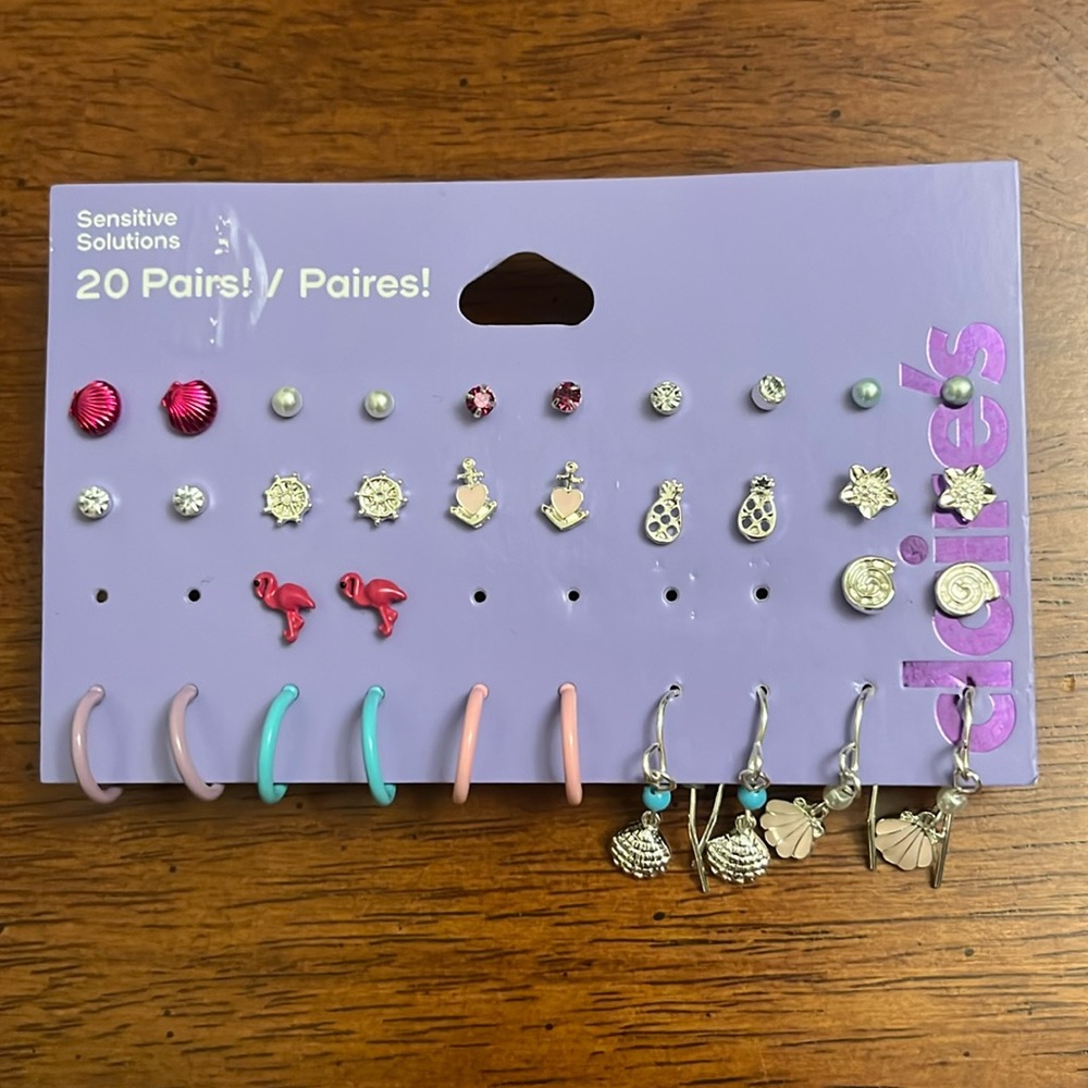 Claire’s Sensitive Solutions Beach Themed Earrings 17 new pairs